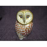 A Royal Crown Derby paperweight. A 1996 Barn Owl modelled, and decoration design by John Ablitt,
