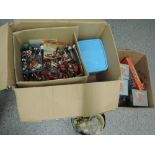 A selection of Britains, Cherilea, Airfix and similar plastic and lead figures including US Marine