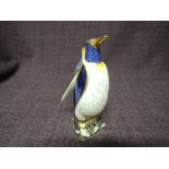 A Royal Crown Derby paperweight. Emperor Penguin modelled by Mark Delf and decoration design by Jane