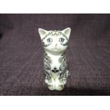 A Royal Crown Derby Paperweight. Majestic Kitten modelled by Robert Tabbenor decoration designed