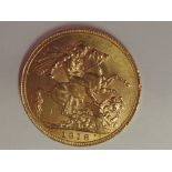 A 1918 George V Ottawa Mint Gold Sovereign