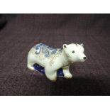 A Royal Crown Derby Paperweight. Standing Polar Bear Cub modelled by Robert Tabbenor decoration