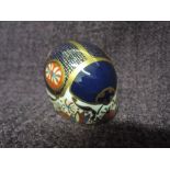 A Royal Crown Derby paperweight. Blue Ladybird modelled and decoration designed by John Ablitt.