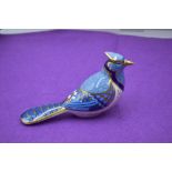 A Royal Crown Derby Paperweight. Blue Jay modelled and decoration design by John Ablitt. Dated