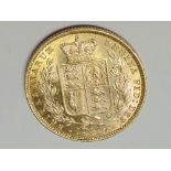 A 1879 Queen Victoria Shield Back Sydney Mint Gold Sovereign