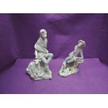 Two Lladro figures, Little Shepherd With Goat 4817 (AF) and Young Woman Seated on Tree Stump With