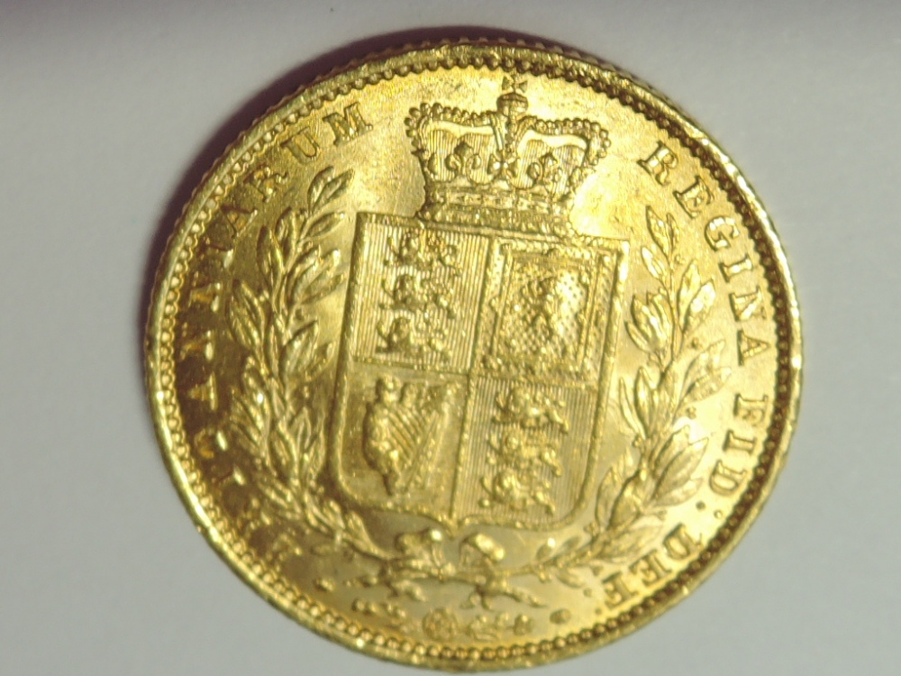 A 1853 Queen Victoria Shield Back Gold Sovereign