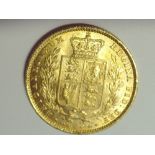 A 1853 Queen Victoria Shield Back Gold Sovereign