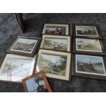 Four framed railway prints after Freeman, Swindon's Finest, Fireworks at Chilcompton, Midland