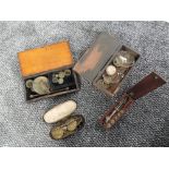 Four vintage Apothecary Scales in boxes, three with weights