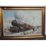 A framed oil painting on canvas, Trevor R Owens, Snow Princess ( Elizabeth), bearing signature and