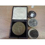 A small Preston Guild medallion 1862, a medium Preston Guild medallion 1882 and a large Preston