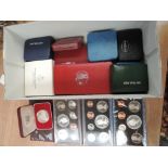 A collection of cased commonwealth silver proof coins, 13 cases