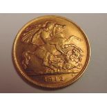 A 1912 George V Gold Half Sovereign