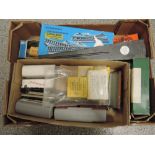 A box of Marklin HO wagon kits and hand working points, most items boxed