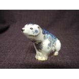 A Royal Crown Derby Paperweight. Polar Bear modelled by Robert Jefferson and decoration design by
