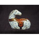 A Royal Crown Derby paperweight, Horse modelled by Robert Jefferson and Decorated by Jo Ledger. From