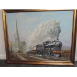 A framed oil painting on canvas, Trevor R Owens, Preston Route South, bearing signature and dated