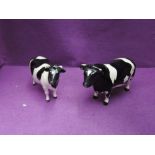 Two Beswick studies Friesian Bull 1439A and Friesian Cow 1362A