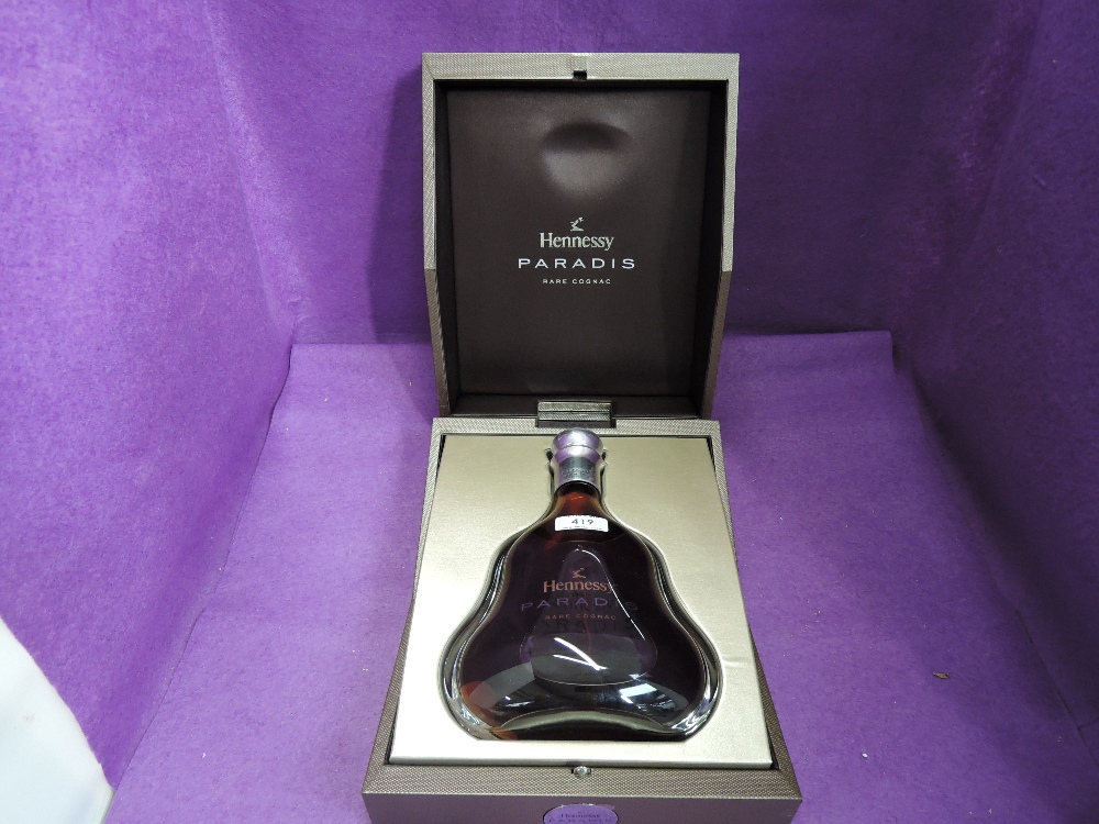 A bottle of Hennessy Paradis Rare Cognac, 70cl 40% Vol in original presentation box, created in