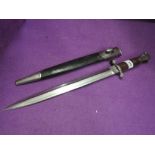A Lee-Metford Bayonet MK1 1888 pattern with scabbard, very good condition