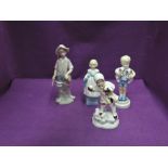 Three Royal Worcester figures, Monday's Child Is Fair Of Face 3257 & 3519, December 3458 along