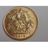 A 1913 George V Gold Half Sovereign