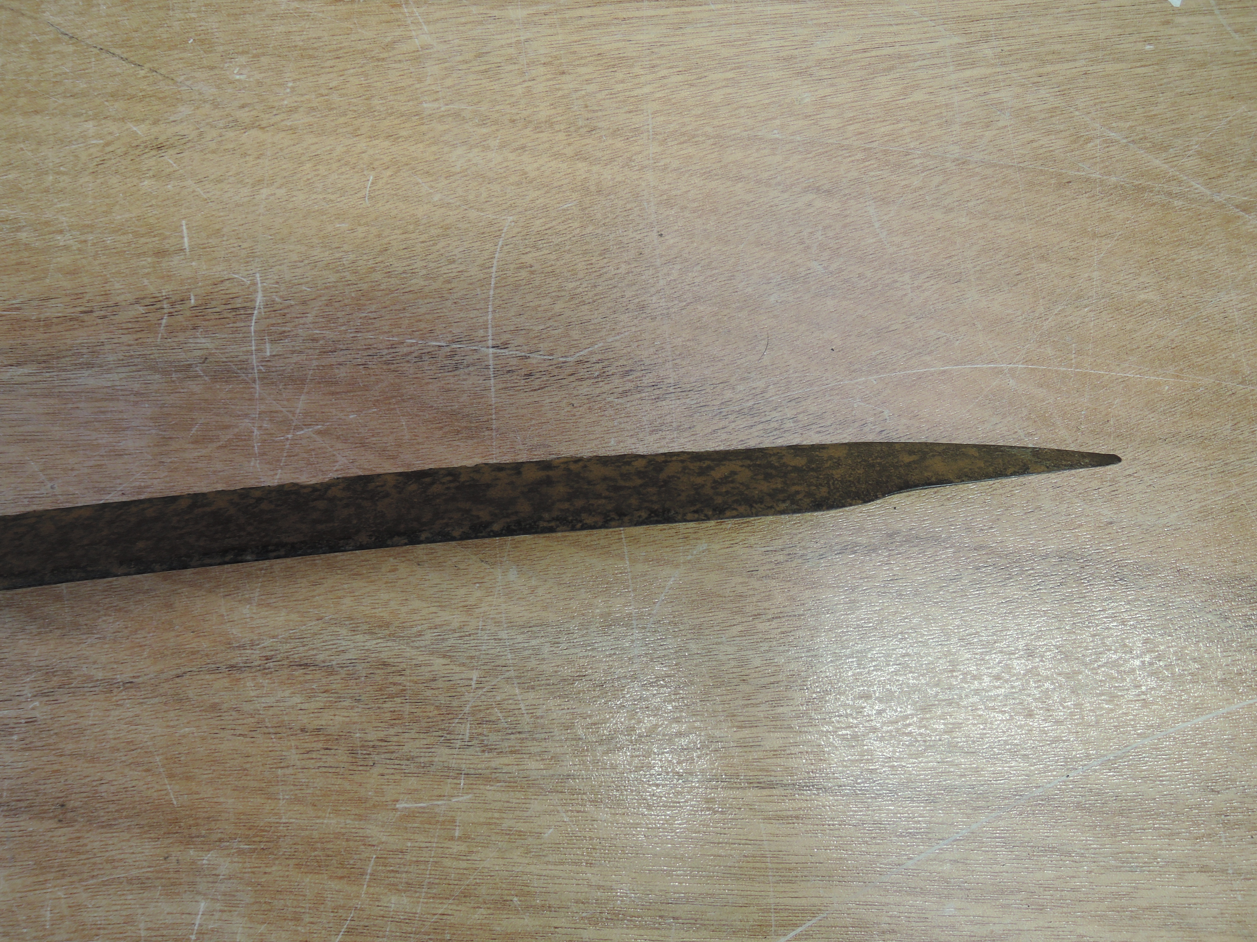 A possibly 17th century Shell Hilt Sword, 34 inch blade, no scabbard, (af) - Image 7 of 7