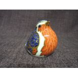 A Royal Crown Derby paperweight. A Robin modelled by Robert Jefferson decorated and designed by Jo