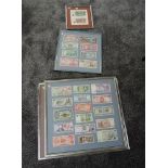 Four framed collections of World banknotes including GB
