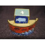A Royal Crown Derby paperweight. Noahs Ark modelled by Mark Delf and decoration design by Jane James