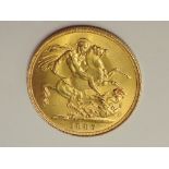 A 1887 Queen Victoria Gold Sovereign