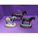 Two Border Fine Arts studies, My Hero A0538, boxed & Exmoor Stallion A4058 along with a Beswick