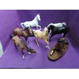 Six Beswick studies, Black Beauty, Spirit of Peace, Spirit of Wind, Spirit of Nature x2, Quarter