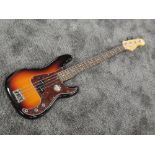A Modern Fender Precision Bass, serial number US15101588, cutom shop pup upgrade, with Fender Hard
