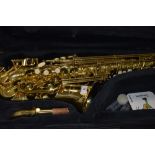 An Arnold and Sons alto saxophone, model ASA-110Y