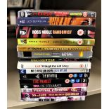 A lot of 28 DVD's - mostly music from the Clash to the New York Dolls and much more - Hours of