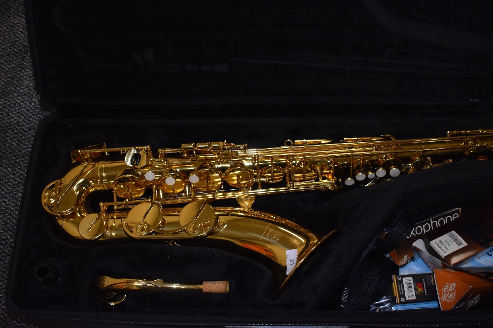 A Yamaha Tenor saxophone, in fitted yamaha case