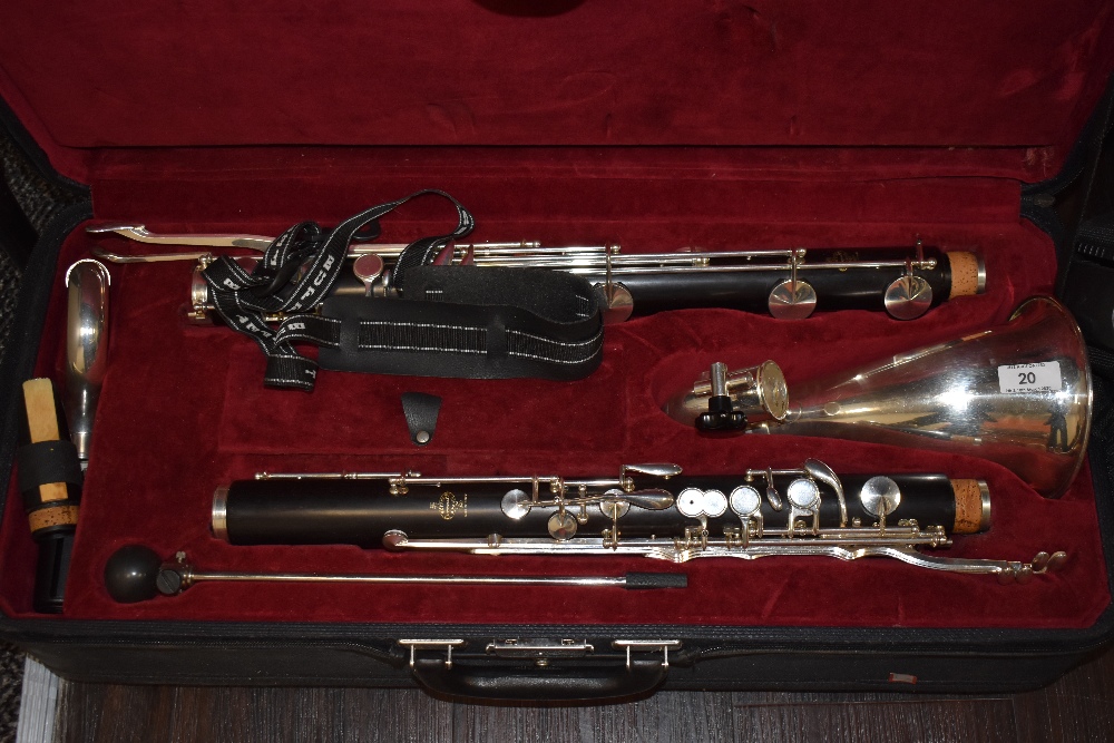 A Buffet bass or alto clarinet, in fitted case