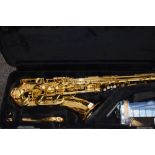 A Yamaha Tenor saxophone, in fitted yamaha case