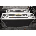 Two rackmount style flight cases