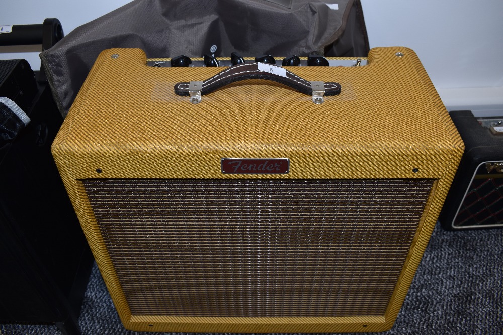 A Fender Blues Junior valve amplifier, serial number B-336055, limited edition yellow tweed