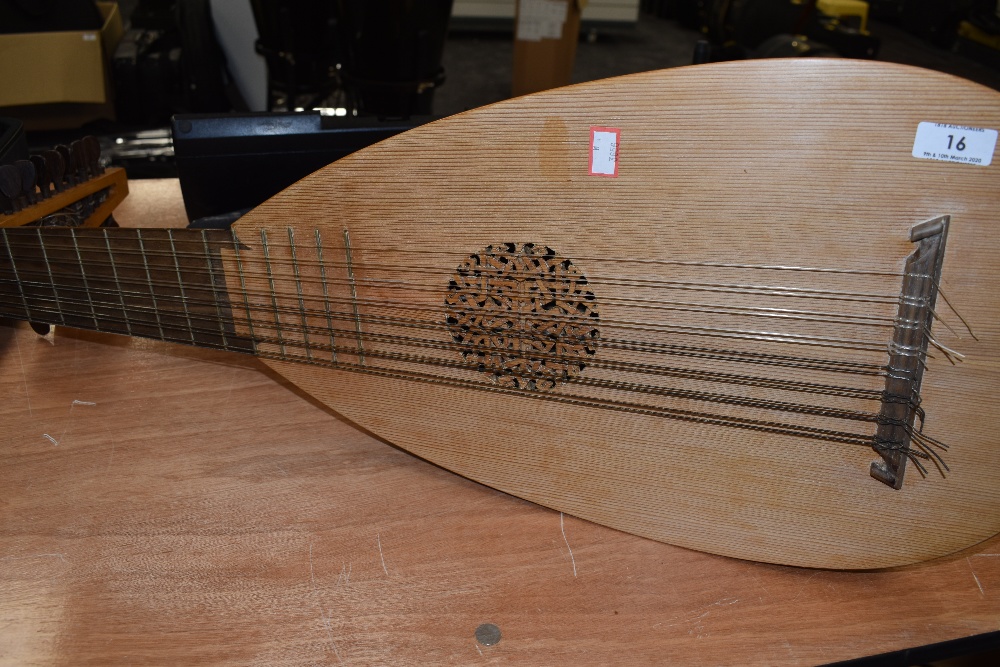 A traditional 8 course renaissance style lute