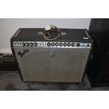 A vintage Fender Twin Reverb valve amplifier, silver face, some restoration, replacement valves