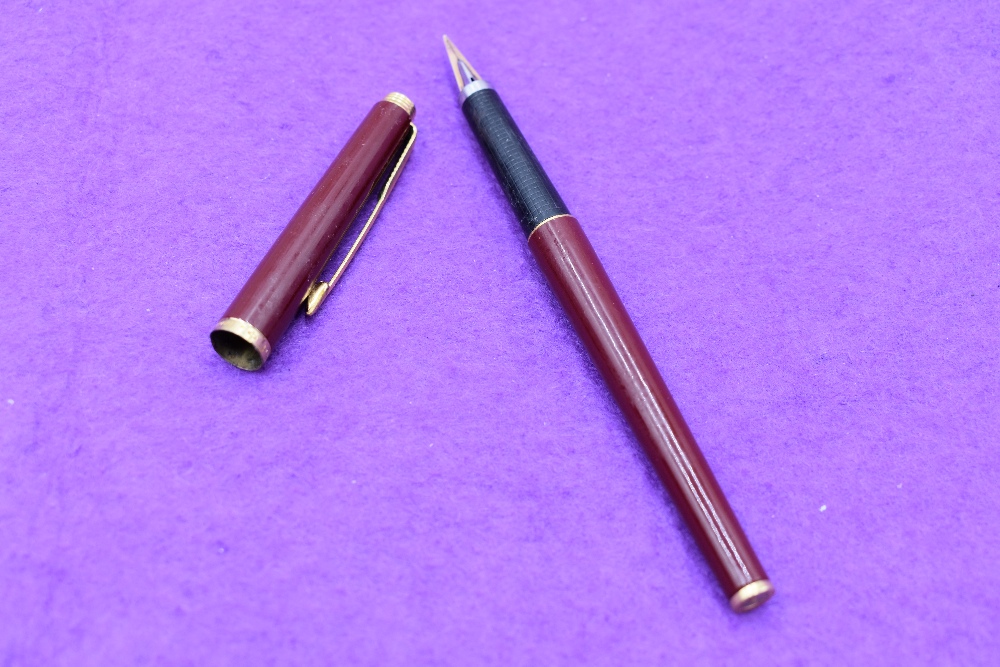 A Parker 180 fountain pen in Red