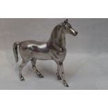 A silver model of a standing horse, London 1972, Edward Barnard & Sons Ltd