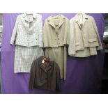 A small lot of 1950s and 60s items, including a wool dress and jacket, a Wetherall jacket and skirt,