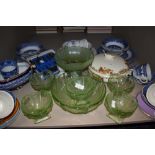 A selection of vintage ceramics including blue and white part tea service, floral Palissy ware