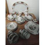 Several part tea services including Royal Norfolk, Colclough and Edelweiss.