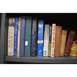 A selection of reference and reading books including Wuthering Heights